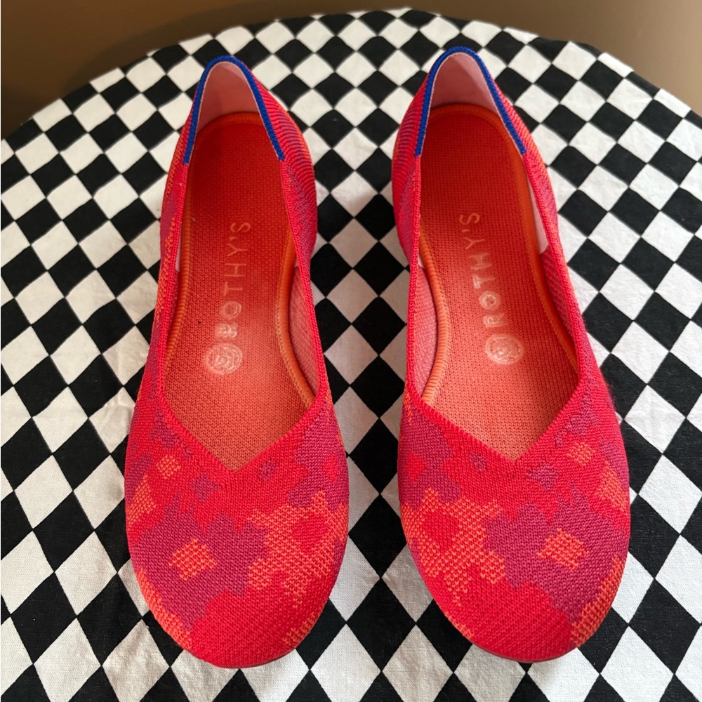 Rothy's Vibrant Red and Purple Flats
